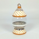 Glass Bowl w/ Diamond Polka